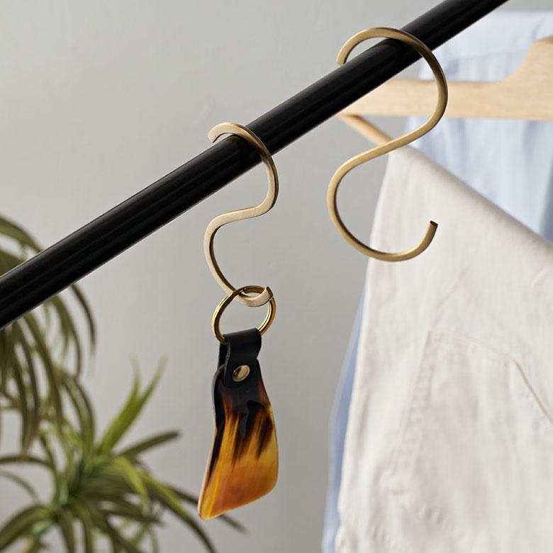 S字 フック 真鍮 5本 セット S 小 ゴールド 金 属 アンティーク 風 吊り 下げ 収納 ウォール デコレーション おしゃれ 北欧 雑貨 インテリア set5-34601 | ELEMENTS（インテリア） | 11