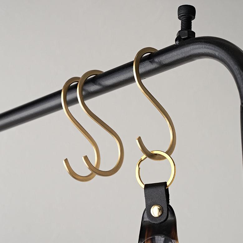 S字 フック 真鍮 5本 セット S 小 ゴールド 金 属 アンティーク 風 吊り 下げ 収納 ウォール デコレーション おしゃれ 北欧 雑貨 インテリア set5-34601 | ELEMENTS（インテリア） | 12