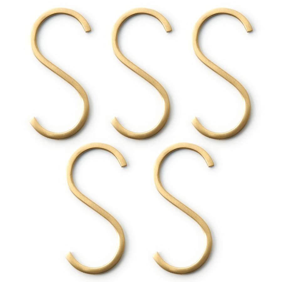 S字 フック 真鍮 5本 セット S 小 ゴールド 金 属 アンティーク 風 吊り 下げ 収納 ウォール デコレーション おしゃれ 北欧 雑貨 インテリア set5-34601 | ELEMENTS（インテリア） | 19
