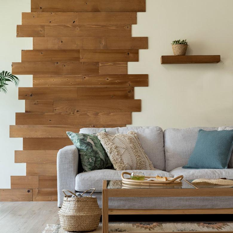 ウッドタイル 壁 板 シール 内装 壁材 ウッドパネル 5組セット 木材 木製 木 インテリア 模様替え DIY ウォール パネル 壁面 貼る テープ 粘着 北欧  set5-83220 | ELEMENTS（インテリア） | 14