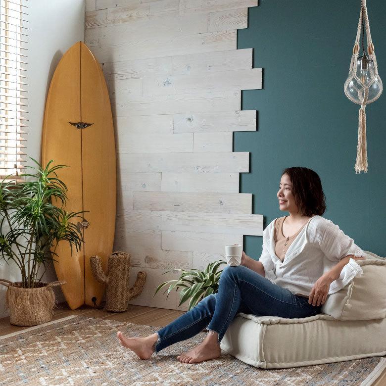 ウッドタイル 壁 板 シール 内装 壁材 ウッドパネル 5組セット 木材 木製 木 インテリア 模様替え DIY ウォール パネル 壁面 貼る テープ 粘着 北欧  set5-8322 | ELEMENTS（インテリア） | 11