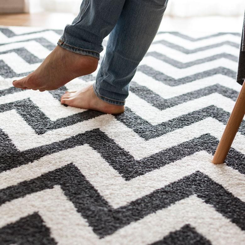 ラグマット シェブロン柄 キッチンマット おしゃれ 玄関マット 約200cmx250cm カーペット ラグカーペット 長方形 ラグ 絨毯 ブラック ベージュ sf-eg830 | ブランド登録なし | 02