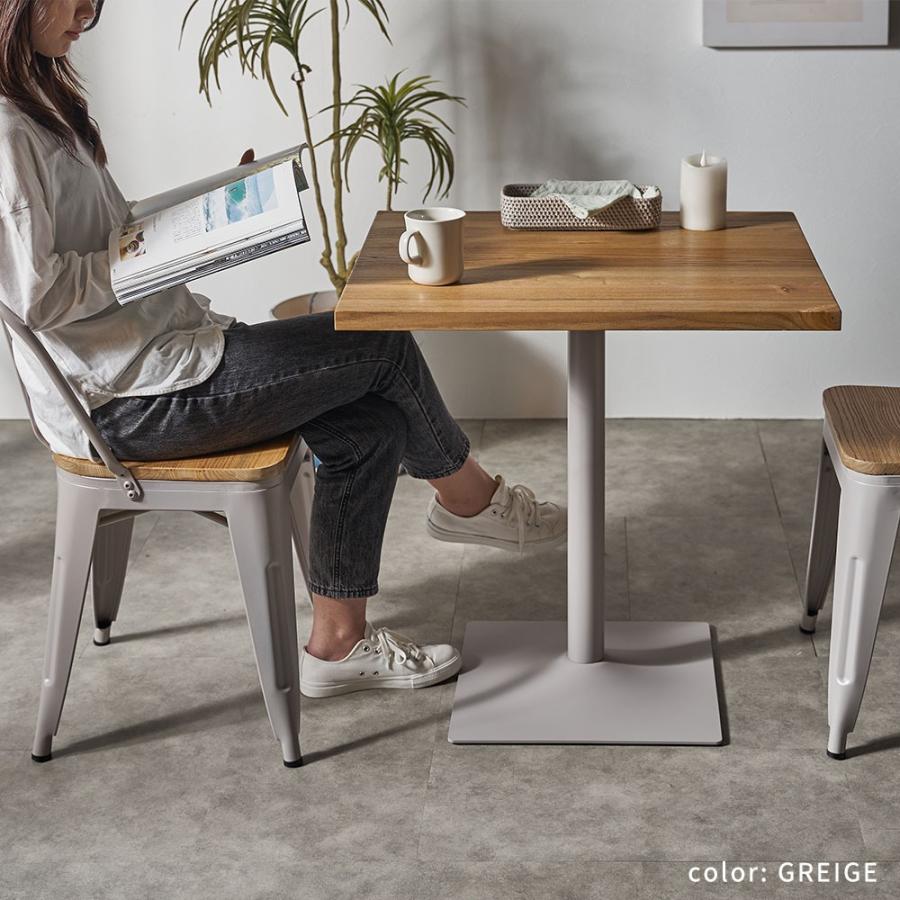 SMITH テーブル セット カフェテーブル 3点 チェア 2脚 長方形 木製 天然木 アイアン 約 W 60cm D 70cm H 72 cm ブラウン カフェ 店舗  smith-set-cafe | ELEMENTS（インテリア） | 03