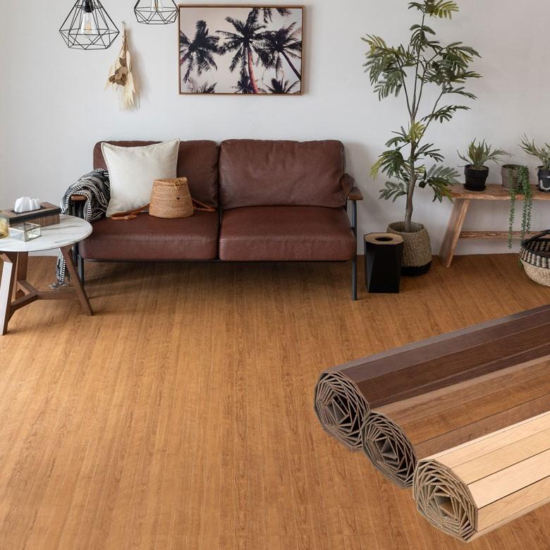 ウッドカーペット 6畳 団地間 243×345cm フローリングカーペット 軽量 自分でカットできる DIY 簡単 敷くだけ 床材 リフォーム 1梱包 ST-200-D60｜elements｜21