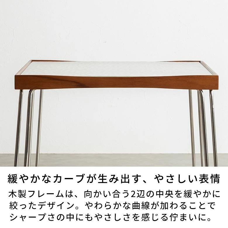 サイドテーブル ローテーブル 天然木 ガラス 幅52cm 高さ40cm おしゃれ 北欧  ミッドセンチュリー センターテーブル テーブル 小さめ 正方形 西海岸 stc-67275　 | ELEMENTS（インテリア） | 04