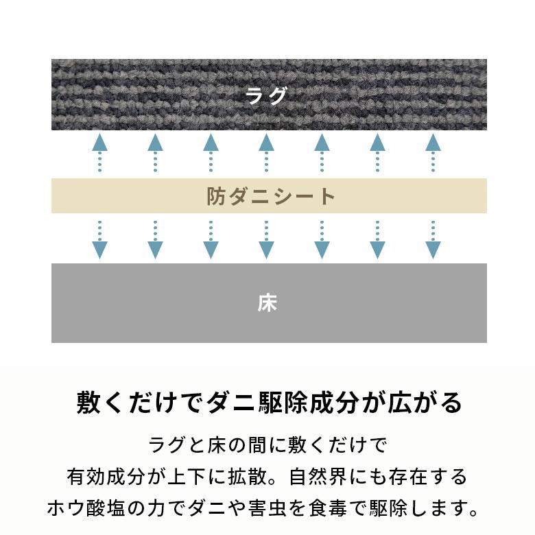 防ダニ シート 28畳分＋a ダニよけシート 4.5畳用 約100×280cm 3枚入 防ダニシート ホウ酸塩