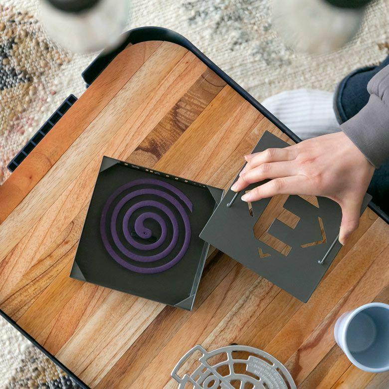 2個セット 蚊取り線香立て 蚊取り線香ホルダー 蚊取り線香入れ ミリタリー風 スチール製 蚊遣り おしゃれ 蚊取り線香 蚊やり 香炉 カバー stc2- 667 | ELEMENTS（インテリア） | 09