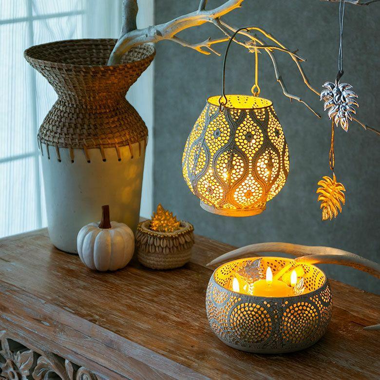 2個セット トレイ 小物入れ 蚊取り線香入れ キャンドルホルダー デコレーショントレイ アラベスク エスニック ポット インテリア stc2-67030 | ELEMENTS（インテリア） | 19