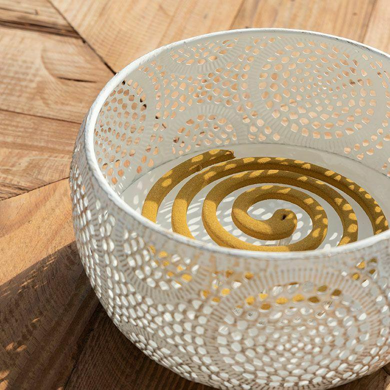 2個セット トレイ 小物入れ 蚊取り線香入れ キャンドルホルダー デコレーショントレイ アラベスク エスニック ポット インテリア stc2-67030 | ELEMENTS（インテリア） | 05