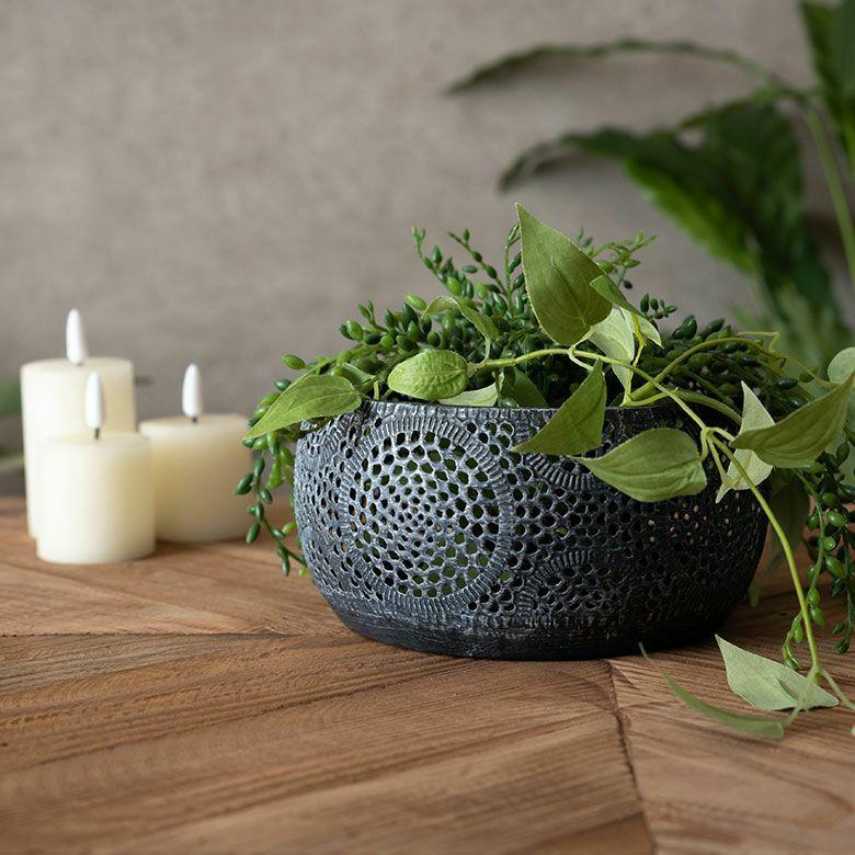 2個セット トレイ 小物入れ 蚊取り線香入れ キャンドルホルダー デコレーショントレイ アラベスク エスニック ポット インテリア stc2-67030 | ELEMENTS（インテリア） | 09