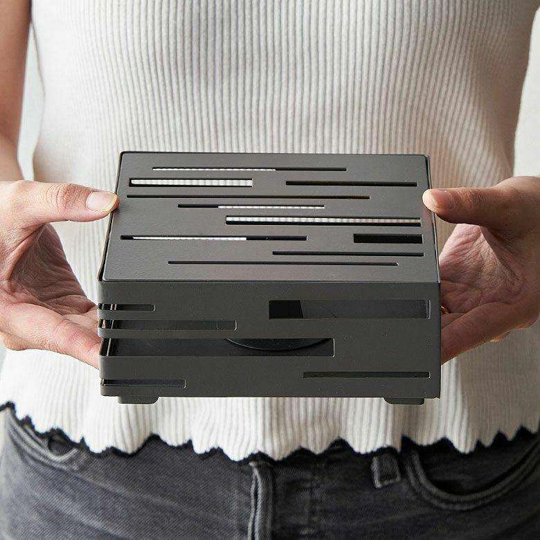 2個セット 蚊取り線香 入れ スクエア型 ス リットデザイン 幾何柄 スチール 製 蚊遣り ホルダー かやり 蚊やり アウトドア おしゃれ 西海岸 男前 stc2-67118 | ELEMENTS（インテリア） | 15