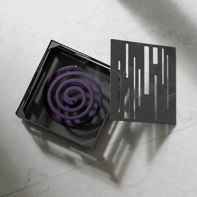 2個セット 蚊取り線香 入れ スクエア型 ス リットデザイン 幾何柄 スチール 製 蚊遣り ホルダー かやり 蚊やり アウトドア おしゃれ 西海岸 男前 stc2-67118 | ELEMENTS（インテリア） | 07