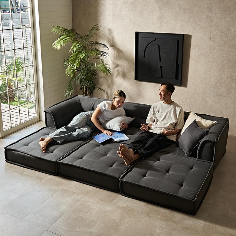 ローソファー 2人掛け ソファ アームレス ローソファ フロアソファ セット 2点 フロアソファー おしゃれ 北欧 リゾート 家具 インテリア 西海岸 stc2-67198 | ELEMENTS（インテリア） | 18