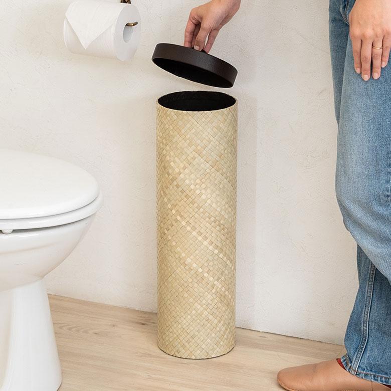 パンダン トイレットペーパー ケース ラウンド型 収納 ボックス ホルダー アジアン モダン バリ t-1170 | ブランド登録なし | 11