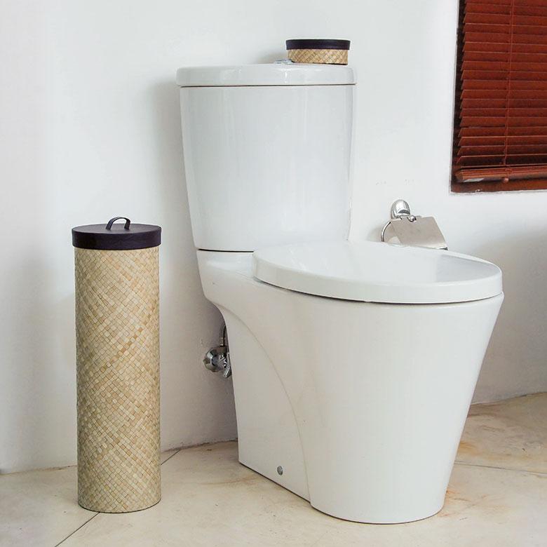 パンダン トイレットペーパー ケース ラウンド型 収納 ボックス ホルダー アジアン モダン バリ t-1170 | ブランド登録なし | 06