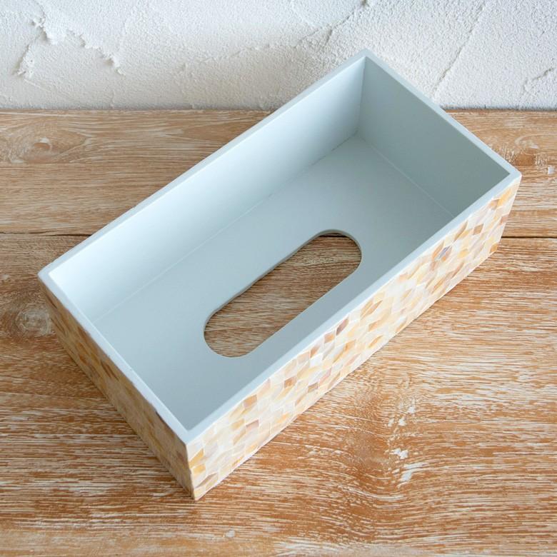 ティッシュケース シェル アジアン おしゃれ ティッシュカバー ティッシュボックス ティッシュホルダー 貝殻 リゾート アジア工房 t-vn5111 | ブランド登録なし | 13