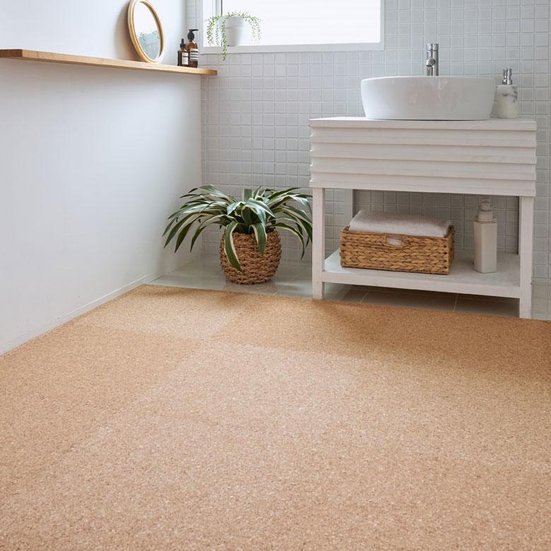 高品質 天然 コルク マット 大粒 小判 30cm 8mm厚 18枚 江戸 団地 間 1畳 ジョイント カーペット プレイ 赤ちゃん 防音 床材 クオリアム 西海岸 TWCM-E01-018P | ELEMENTS（インテリア） | 05