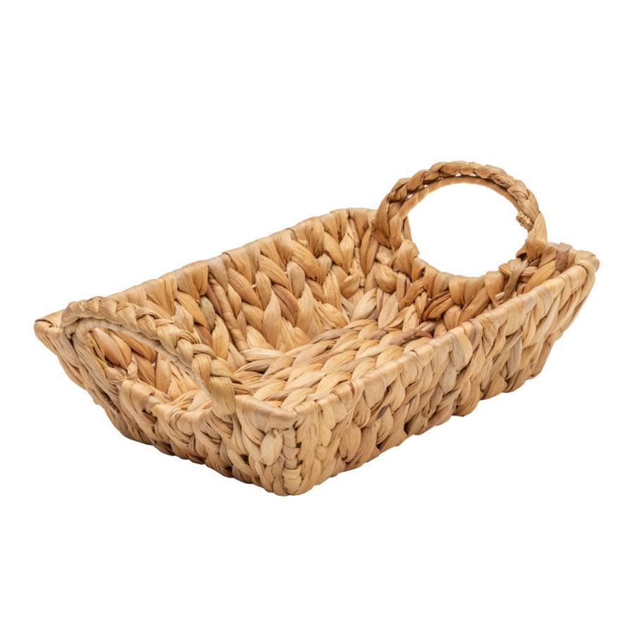 バスケット かごバスケット 収納かご 小物入れ 卓上収納 かご カゴ バスケット収納 持ち手付き 籠 トレー型 浅型 Sサイズ ウォーターヒヤシンス製 va51142 | ELEMENTS（インテリア） | 18