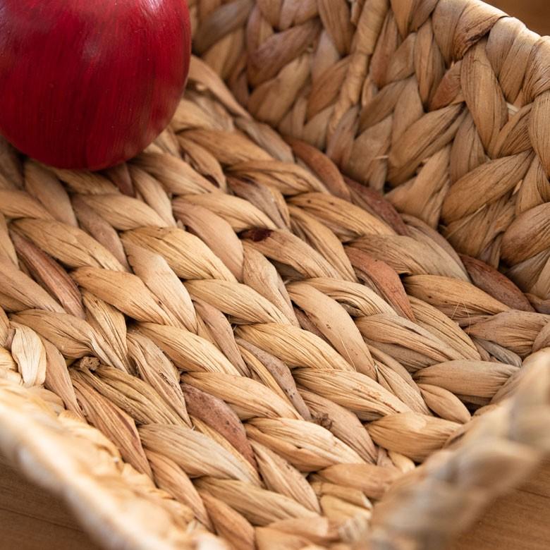 バスケット かごバスケット 収納かご 小物入れ 卓上収納 かご カゴ バスケット収納 持ち手付き 籠 トレー型 浅型 Sサイズ ウォーターヒヤシンス製 va51142 | ELEMENTS（インテリア） | 02