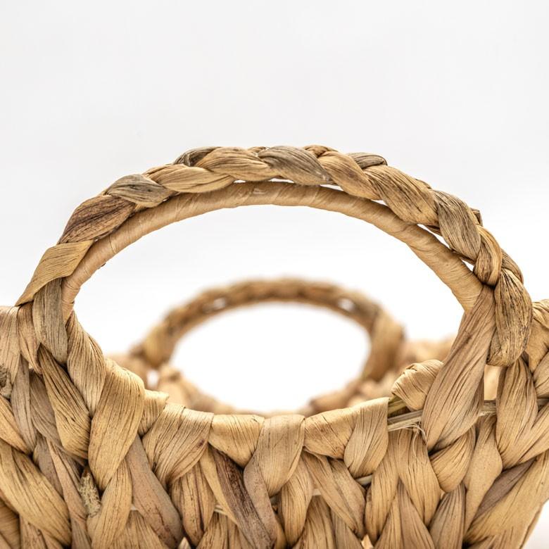 バスケット かごバスケット 収納かご 小物入れ 卓上収納 かご カゴ バスケット収納 持ち手付き 籠 トレー型 浅型 Sサイズ ウォーターヒヤシンス製 va51142 | ELEMENTS（インテリア） | 08