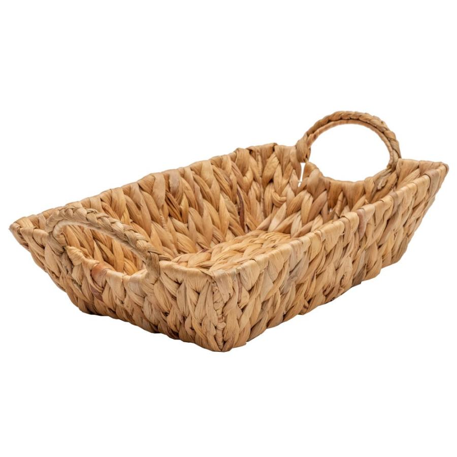 トレイ バスケット かごバスケット 収納かご 卓上収納 持ち手付き かご 籠 カゴ バスケット収納 トレー型 浅型 Lサイズ ウォーターヒヤシンス製 va51143 | ELEMENTS（インテリア） | 18