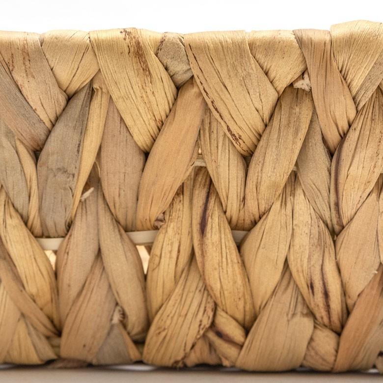 トレイ バスケット かごバスケット 収納かご 卓上収納 持ち手付き かご 籠 カゴ バスケット収納 トレー型 浅型 Lサイズ ウォーターヒヤシンス製 va51143 | ELEMENTS（インテリア） | 02