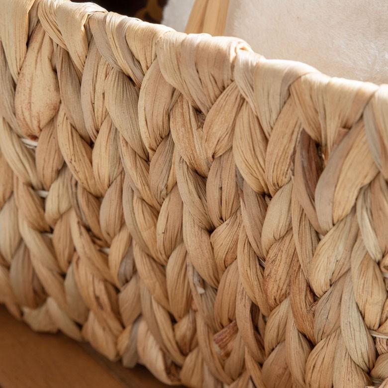 かごバスケット バスケット 収納かご 収納 持ち手付き かご 籠 カゴ バスケット収納 スクエア型 深型 Sサイズ ウォーターヒヤシンス製 va51144 | ELEMENTS（インテリア） | 02