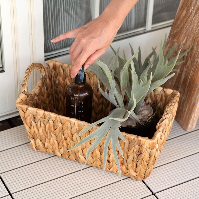 かごバスケット バスケット 収納かご 収納 持ち手付き かご 籠 カゴ バスケット収納 スクエア型 深型 Sサイズ ウォーターヒヤシンス製 va51144 | ELEMENTS（インテリア） | 06