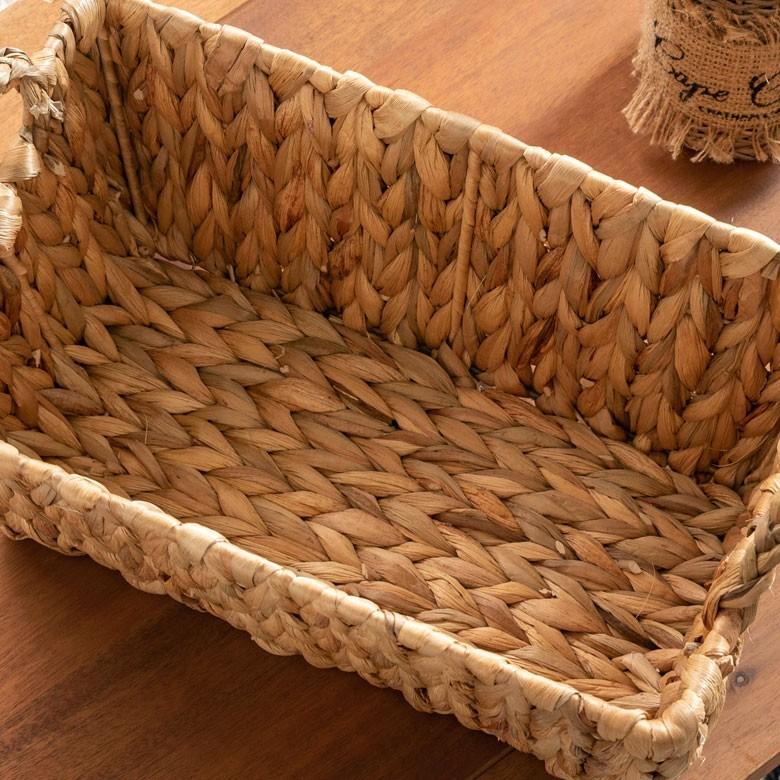 かごバスケット バスケット 収納かご 収納 持ち手付き かご 籠 カゴ バスケット収納 スクエア型 深型 Sサイズ ウォーターヒヤシンス製 va51144 | ELEMENTS（インテリア） | 10