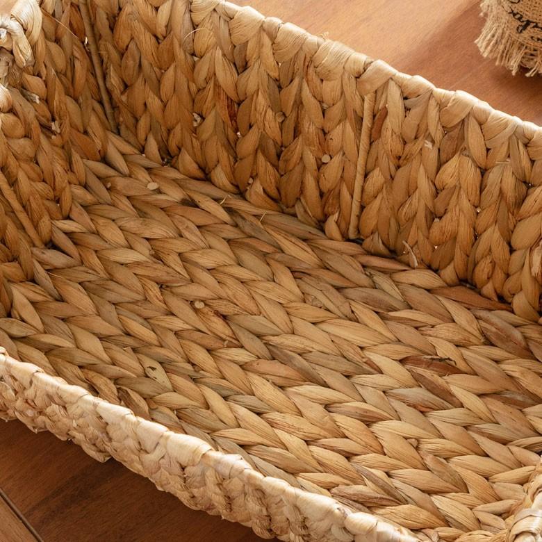 かごバスケット バスケット 収納かご 収納 持ち手付き かご 籠 カゴ バスケット収納 スクエア型 深型 Lサイズ ウォーターヒヤシンス製 va51145 | ELEMENTS（インテリア） | 09