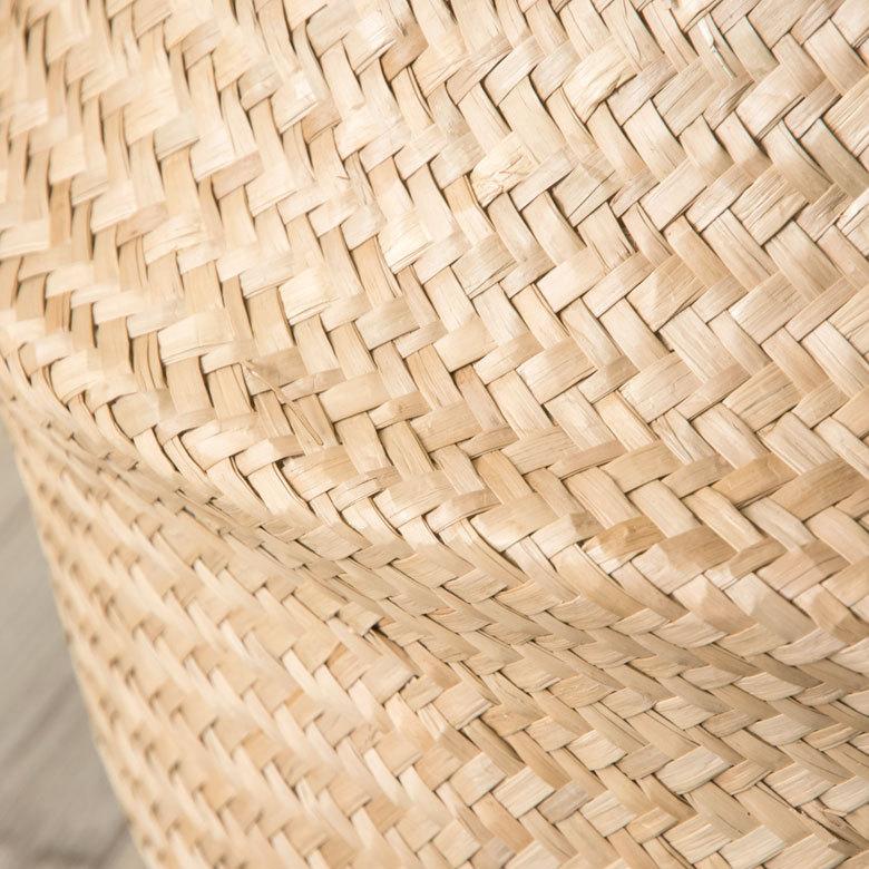 バスケット 収納ボックス かご シーグラス W約35cm ハンドル付き リビング ナチュラル リゾート アジアン おしゃれ 店舗用 vk51210 | ELEMENTS（インテリア） | 06