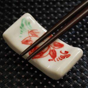 蓮が描かれた陶器のベトナム製お箸置き アジア工房 vn50333 | ブランド登録なし