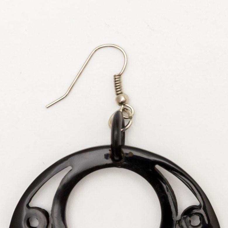 ピアス ブラック 揺れる キャトルホーン アジアン エスニック モダン バリ雑貨 透し彫り風 大人 おしゃれ vn50360 | ブランド登録なし | 11