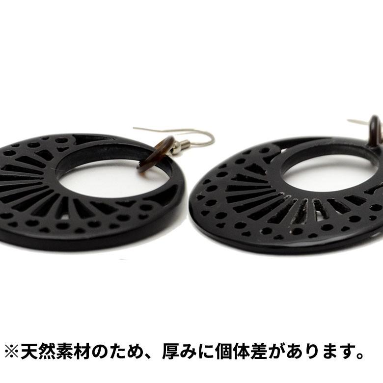 ピアス ブラック 揺れる キャトルホーン アジアン エスニック モダン バリ雑貨 透し彫り風 大人 おしゃれ vn50360 | ブランド登録なし | 12