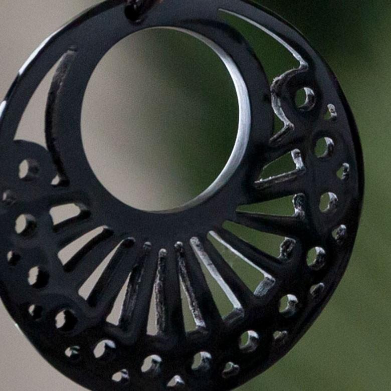 ピアス ブラック 揺れる キャトルホーン アジアン エスニック モダン バリ雑貨 透し彫り風 大人 おしゃれ vn50360 | ブランド登録なし | 05