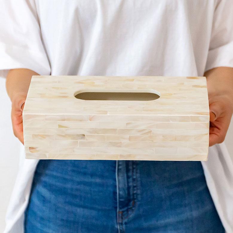 パールシェル製アジアンティッシュケースボックス アアジア雑貨 アジアン雑貨 ティッシュケース ティッシュカバー ティッシュボックス カバー vn50427 | ブランド登録なし | 02