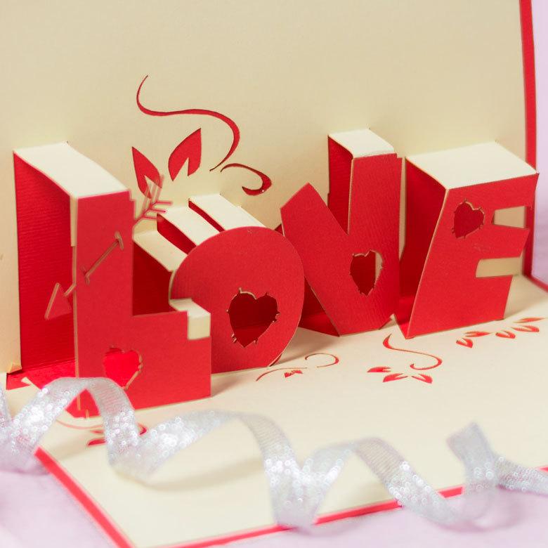 メール便対応 ポップアップ グリーティングカード LOVE 誕生日カード バースデーカード 立体 飛び出す お祝い 雑貨 文具 vn50472 |  | 02