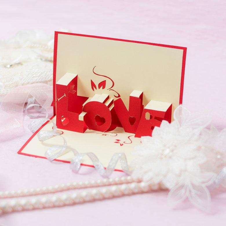 メール便対応 ポップアップ グリーティングカード LOVE 誕生日カード バースデーカード 立体 飛び出す お祝い 雑貨 文具 vn50472 |  | 03