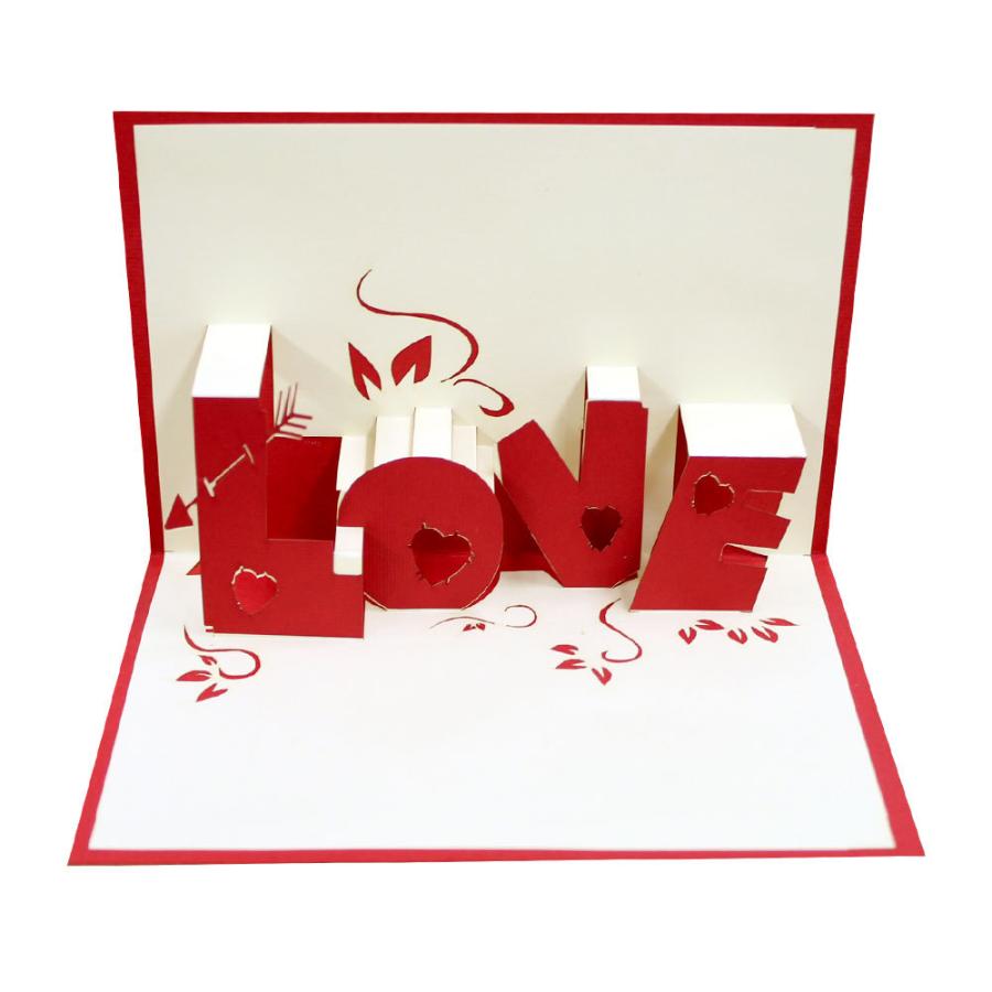 メール便対応 ポップアップ グリーティングカード LOVE 誕生日カード バースデーカード 立体 飛び出す お祝い 雑貨 文具 vn50472 |  | 08