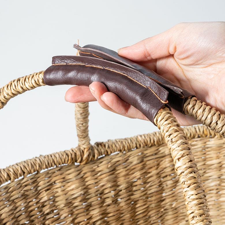 かご バスケット 収納 ハンドル付き おしゃれ 安い 脱衣所 スリッパスタンド 衣類入れ ピクニック レジャー オーバル型 アジア工房 vn50563 | ELEMENTS（インテリア） | 15