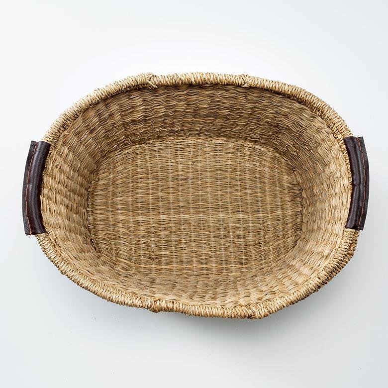 かご バスケット 収納 ハンドル付き おしゃれ 安い 脱衣所 スリッパスタンド 衣類入れ ピクニック レジャー オーバル型 アジア工房 vn50563 | ELEMENTS（インテリア） | 17