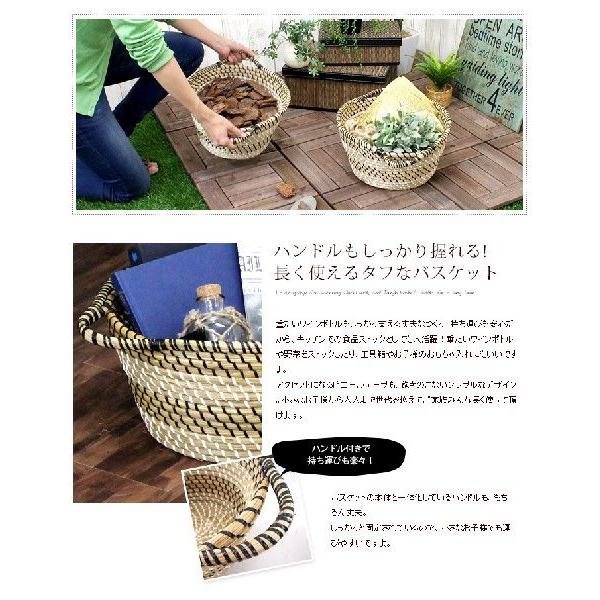シーグラス巻き上げかごバスケット Ｍサイズ vn50573 | ブランド登録なし | 02