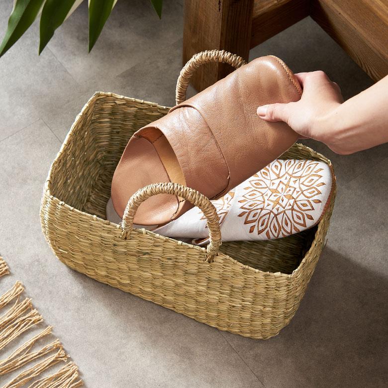 ELEMENTS バスケット かご トートバッグ 収納 おしゃれ かごバスケット
