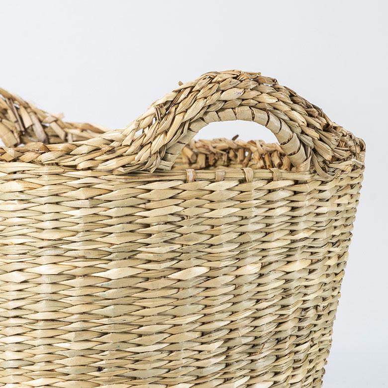 バスケット かご 収納 持ち手付き 取っ手付き 小物入れ 収納BOX キッチン小物 シーグラス ナチュラル Mサイズ vn50577 | ELEMENTS（インテリア） | 15