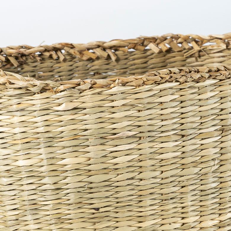 木製バスケット（持ち手付き） Basketville 木製バスケット