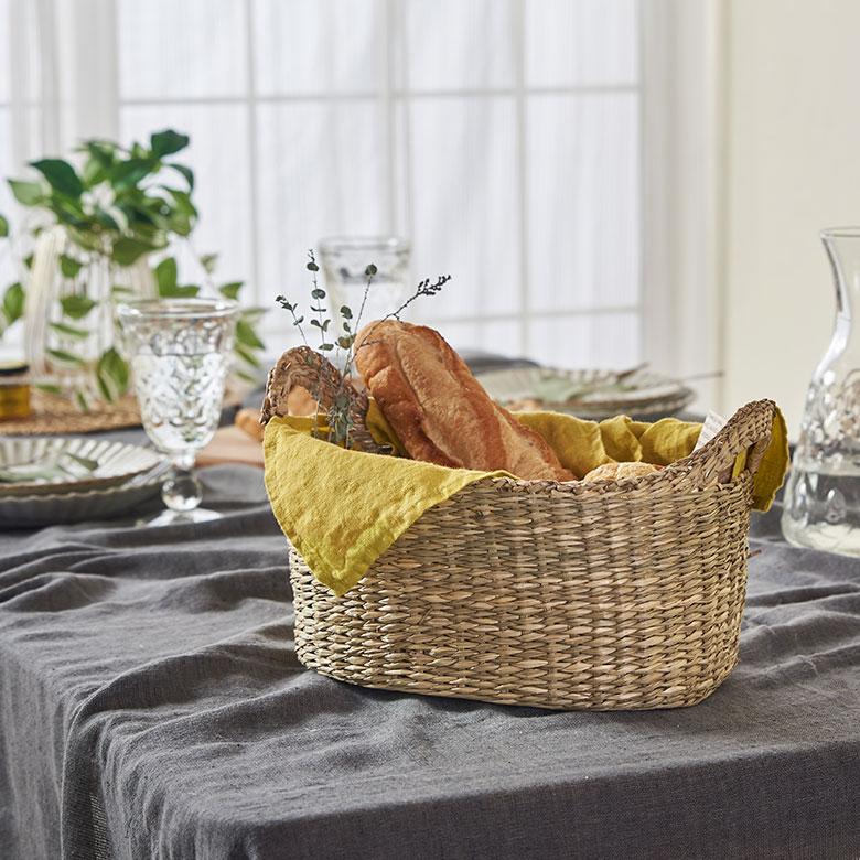 バスケット かご 収納 持ち手付き 取っ手付き 小物入れ 収納BOX キッチン小物 シーグラス ナチュラル Mサイズ vn50577 | ELEMENTS（インテリア） | 03