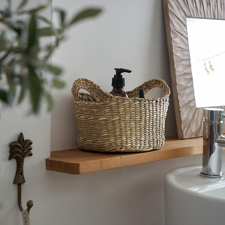 バスケット かご 収納 持ち手付き 取っ手付き 小物入れ 収納BOX キッチン小物 ナチュラル シーグラス Sサイズ vn50578 | ELEMENTS（インテリア） | 06