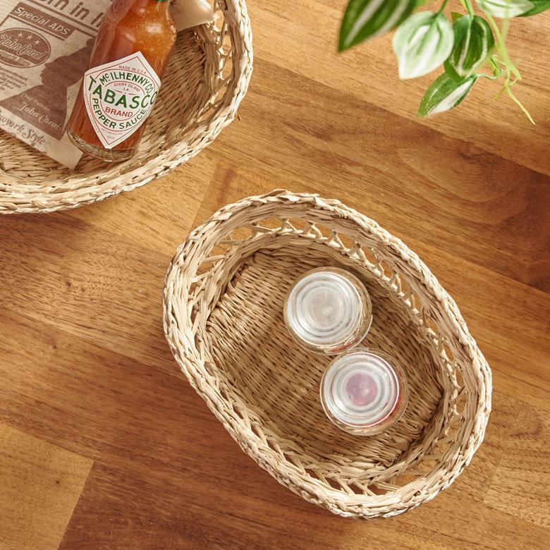 ミニバスケット かご 収納 バスケット 小さい かわいい おしゃれ コンパクト 小物入れ 収納ケース シーグラス ナチュラル アジア工房 vn5057 | ELEMENTS（インテリア） | 15