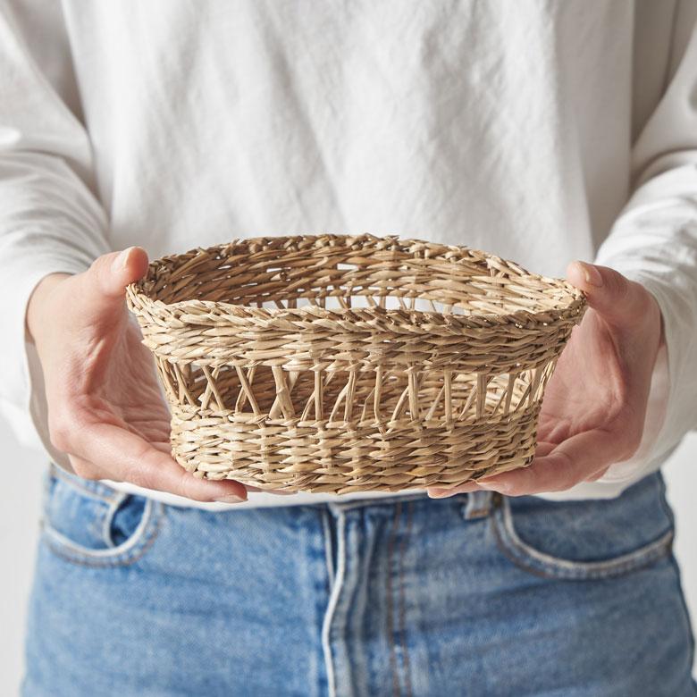 ミニバスケット かご 収納 バスケット 小さい かわいい おしゃれ コンパクト 小物入れ 収納ケース シーグラス ナチュラル アジア工房 vn5057 | ELEMENTS（インテリア） | 17