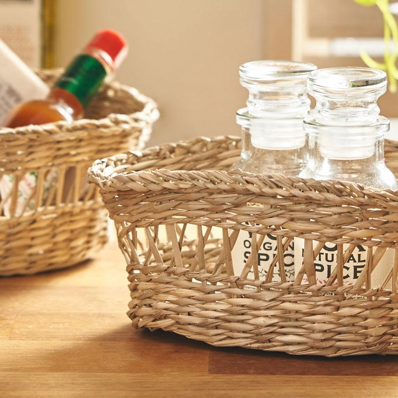 ミニバスケット かご 収納 バスケット 小さい かわいい おしゃれ コンパクト 小物入れ 収納ケース シーグラス ナチュラル アジア工房 vn5057 | ELEMENTS（インテリア） | 09